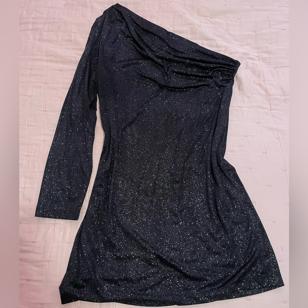 XL Allen B Sparkle Black Dress